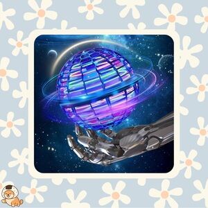NIB Flying Orb Ball Toy, 360° Rotating, Hand Controlled, Galactic Fidget Spinner